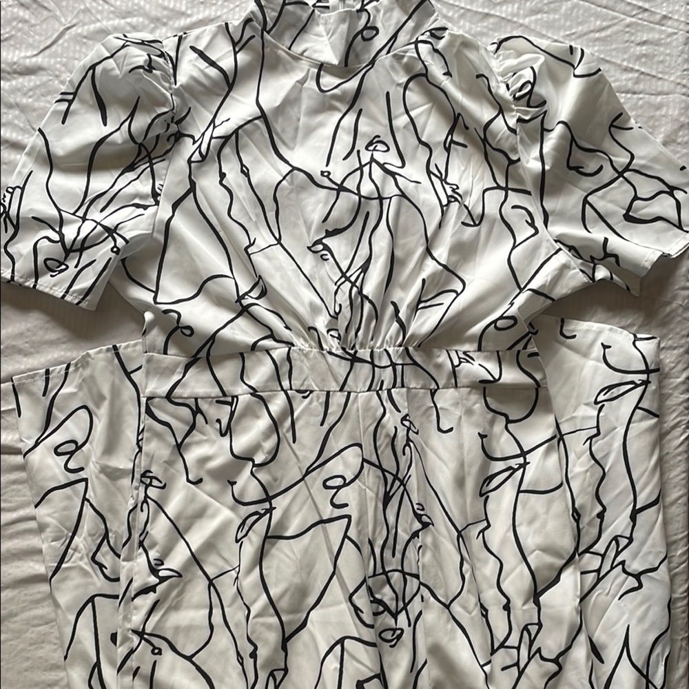 Abstract Line Art Jumpsuit